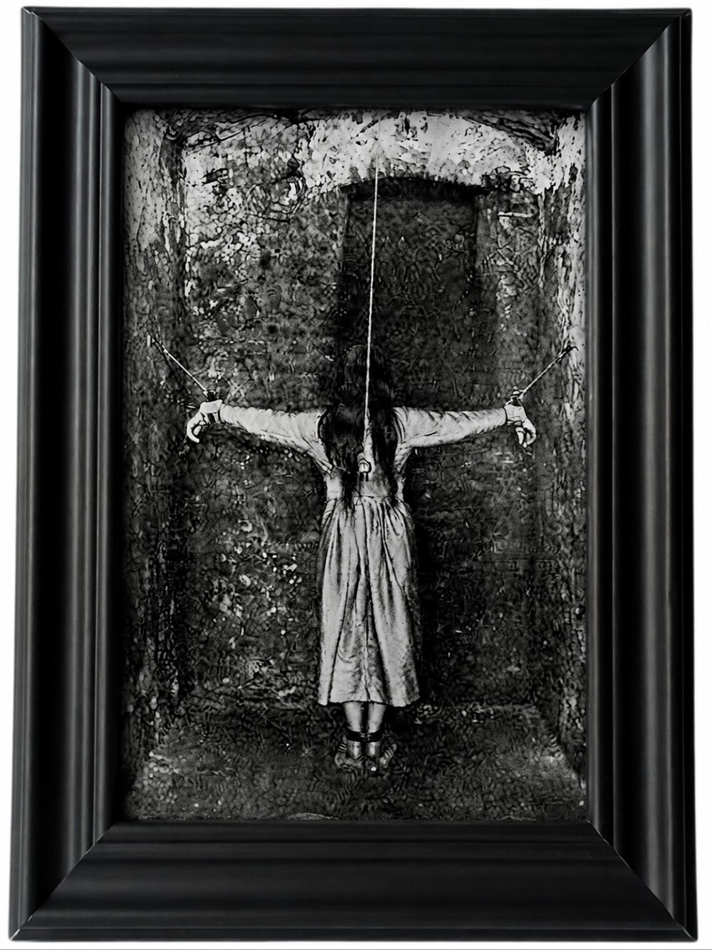 Ayslum Girl Horror Framed Art Pagan Witchy Goth Witch Witchcraft Seance Dark
